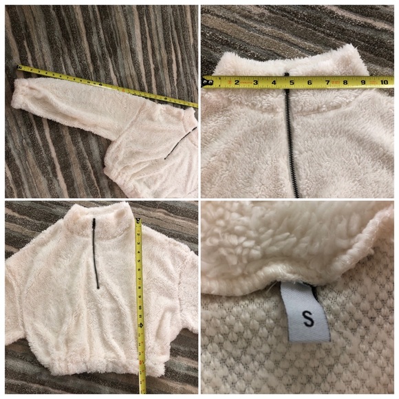 NEW Crop top long sleeve lambs wool sweater - Picture 5 of 5